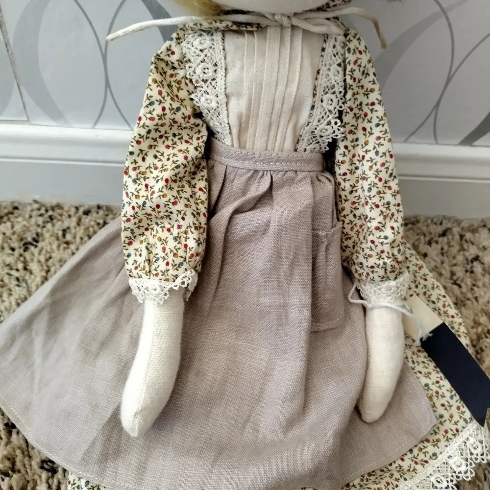 heirloom Rag Doll bianca maria Apron Dress handmade dolls